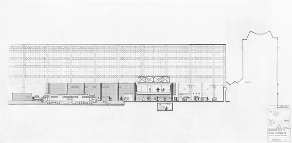 British Railways Board, Liverpool Lime Street Station remodelling, Southern section elevation [1982]