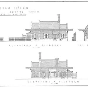 Culham Station Elevations to Approach and Platform Roof [1935]