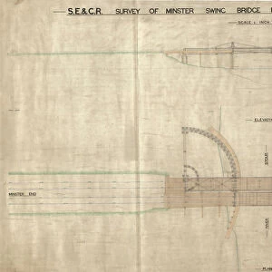 SE&CR Survey of Bridge Over the River Stour Elevation and Plan [ND]