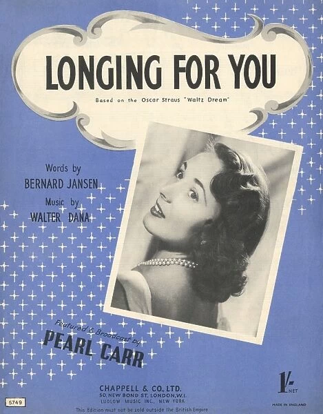 Longing for you - Music Sheet Cover