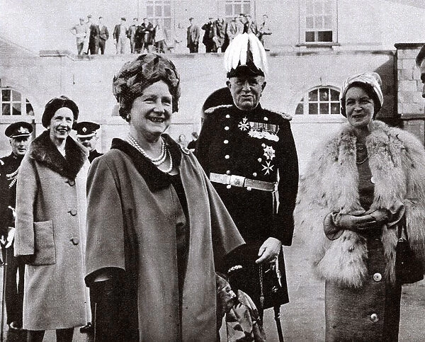 The Queen Mother at Hillsborough with the Governor General