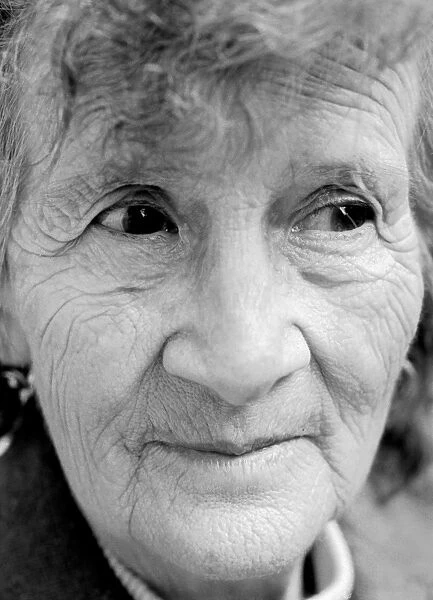 Elderly womans face