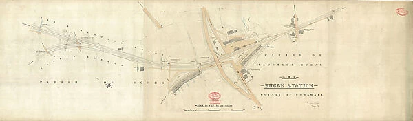 59408 GWR Bugle Station Layout Plan 1912