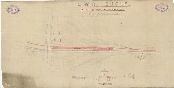 62974 GWR Bugle Station Track Layout 1930