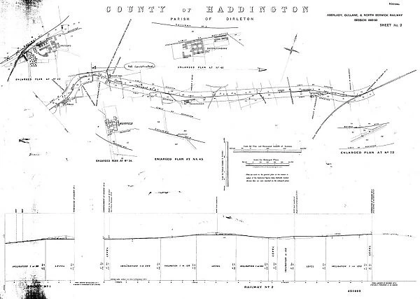 Aberlady, Gullane and North Berwick Railway - Survey, County of Haddington, Sheet 2 [1892-3]