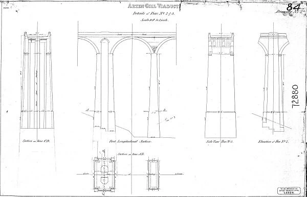 Arten Gill Viaduct Details of Piers No.s 2 and 3