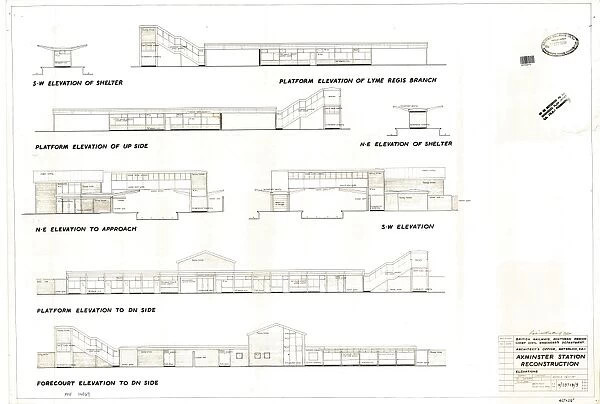 Axminster Station Reconstruction: Elevations [23  /  12  /  1959]