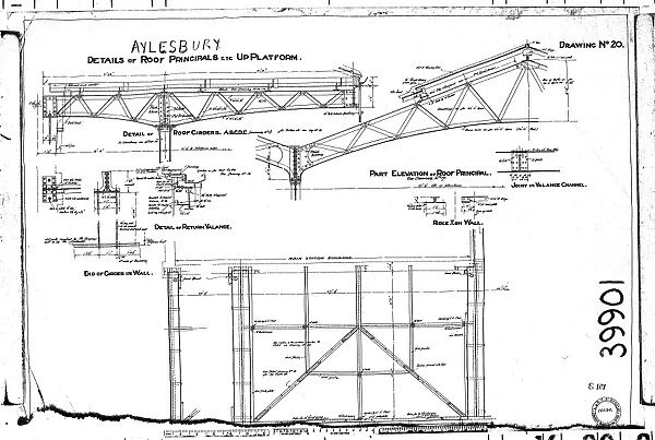 Aylesbury - Details of Roof Principals etc Up Platform [N. D. ]