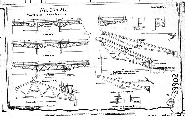 Aylesbury - Roof Girders etc Down Platform [N. D. ]