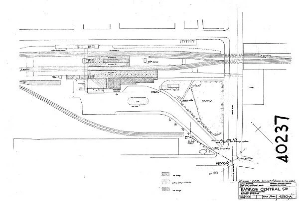 Barrow Central Station Station Reconstruction Revised Site Plan [1955]