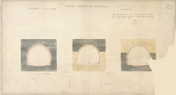 Box Tunnel. Great Western Railway. Sections