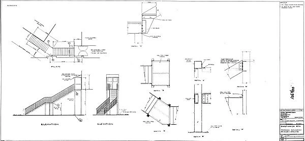 British Railways Board Smethwick Station Proposed Replacement Staircase in Steelwork [N. D. ]