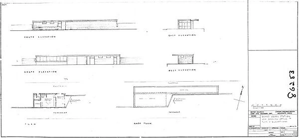 British Railways - Broad Green Station New Booking Office Plan and Elevation [1974]