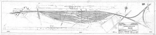 British Railways Southern Region - Reconstruction of Marshalling Yards Feltham Track Layout [c1954]