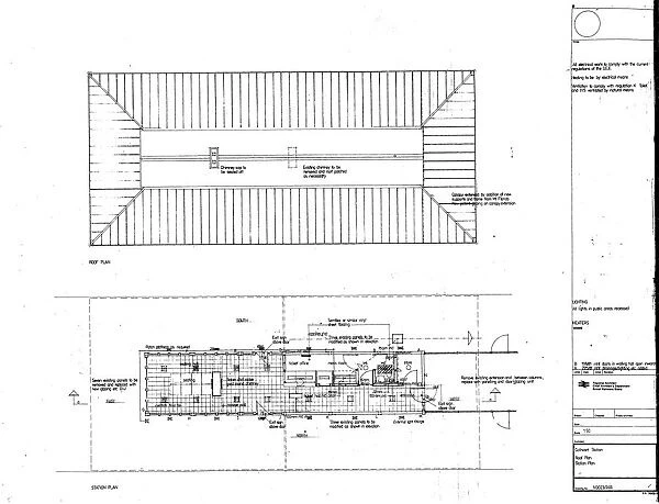 Cathcart Station - Roof Plan & Station Plan [1981]