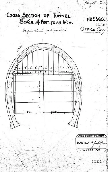 Clayton Tunnel - Cross section of Tunnel