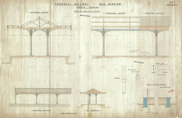 Cornwall Railway - Par Station - Platform Covering [1883]