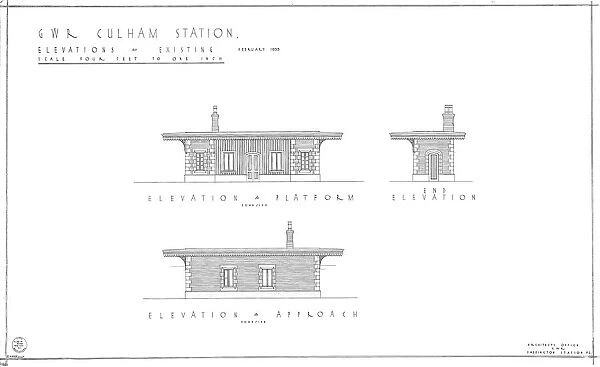 Culham Station Elevations as Existing [1935]