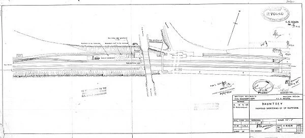 Dauntsey - Proposed Shortening of Up Platform [1955]