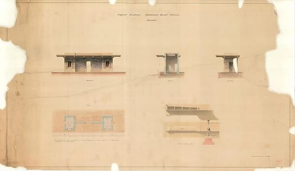 Dorchester Road Station Arrival. Elevations, Section & Plan [ND]