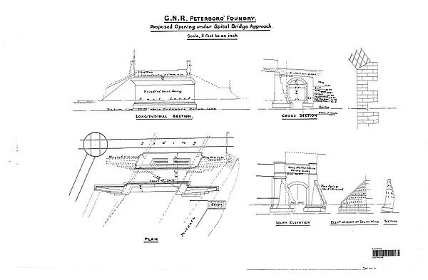 G. N. R. Peterborough Foundry - Proposed Opening under Spital Bridge Approach [N. D. ]