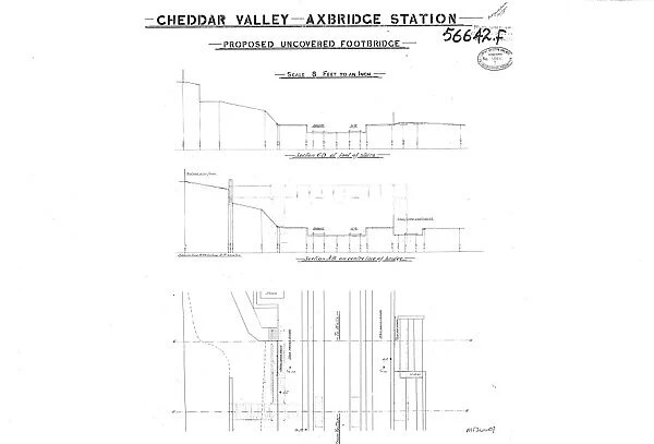 G. W. R. - Axbridge Station - Proposed Uncovered Footbridge [1907]