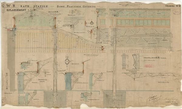 G. W. R Bath Staiton - Down Platform Covering Enlargement [1895]