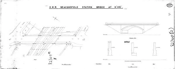 G. W. R Beaconsfield Station Bridge at 11m 49 3  /  4 ch [1939]