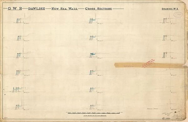 G. W. R Dawlish New Sea Wall Cross Sections [1901]