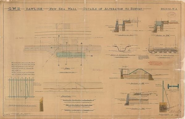 G. W. R Dawlish New Sea Wall - Detials of Alteratios to Subway [1901]