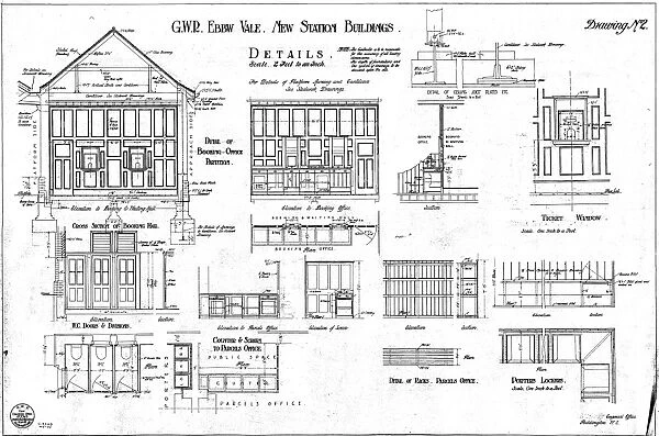 G. W. R Ebbw Vale New Station Buildings - Details [1923]