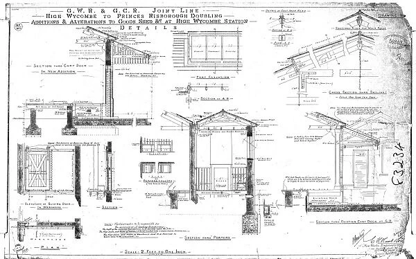 G. W. R & G. C. R - Additions & Alterations to Good Shed etc at High Wycombe Station [1905]
