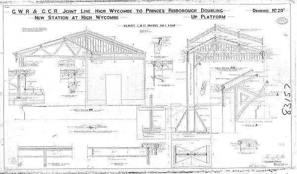 G. W. R & G. C. R Joint Line - New Station at High Wycombe Up Platform [1902]