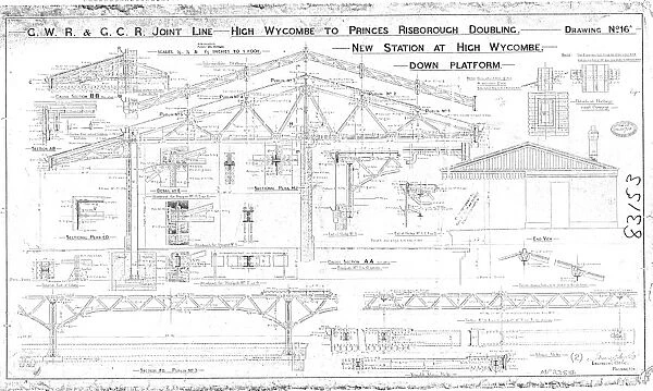 G. W. R & G. C. R Joint Line - New Station at High Wycombe Down Platform [1902]