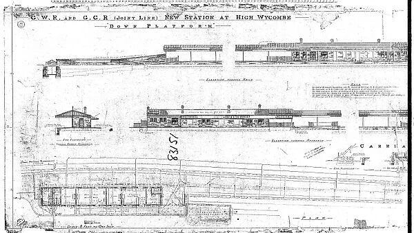 G. W. R & G. V. R New Station at High Wycombe - Down Platform Part 1 [1901]