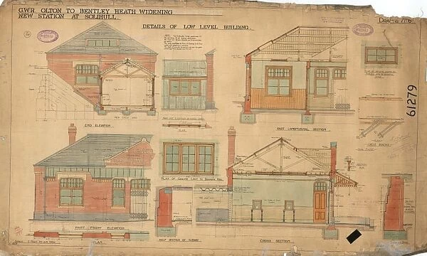 G. W. R Olton to Bentley Heath Widening - New Station at Solihull - Details of Low Level Building [1930]