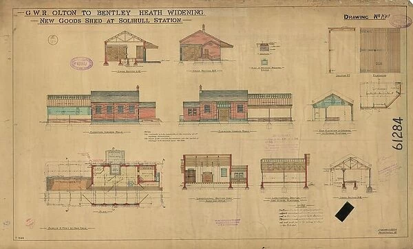 G. W. R Olton to Bentley Heath Widening - New Goods Shed at Solihull Station [1930]