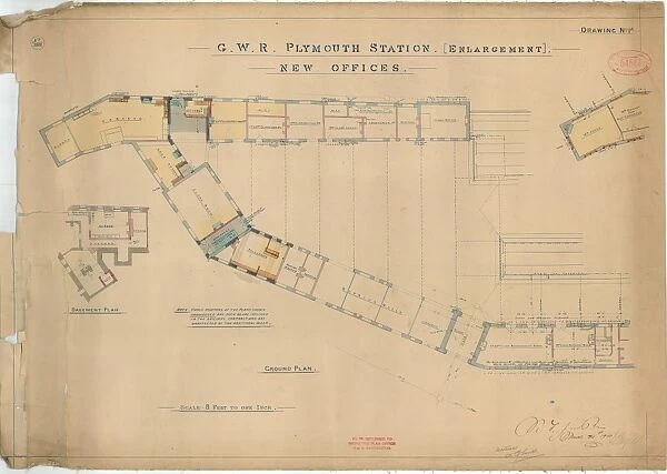 G. W. R Plymouth Station Enlargement - New Offices [c1900]