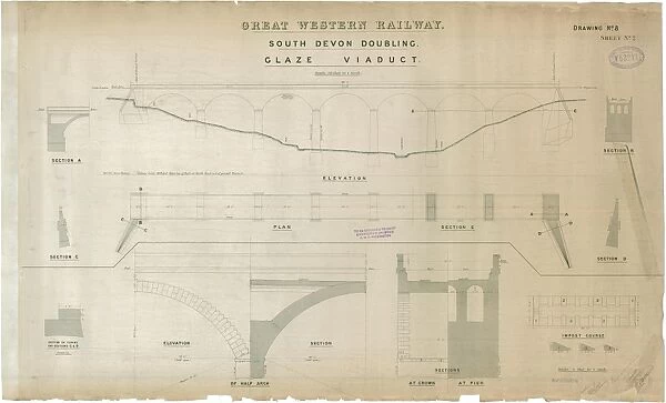 Great Western Railway. South Devon Doubling. Glaze Viaduct