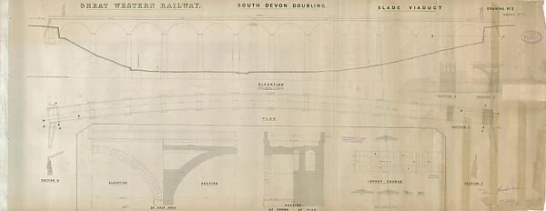 Great Western Railway. South Devon Doubling. Slade Viaduct