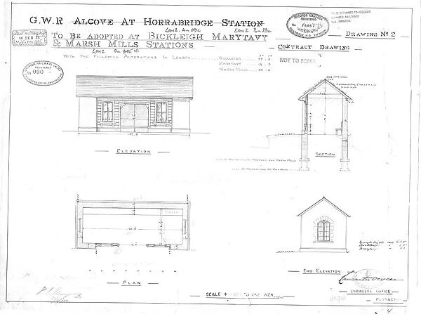 GWR Alcove to be adopted at Bickleigh Marytavy and Marsh Mills Stations [1878]