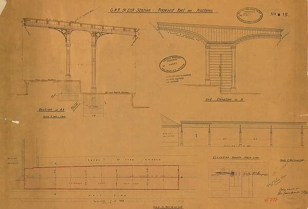 GWR St Erth Station - Proposed Roof over Platforms [1890]