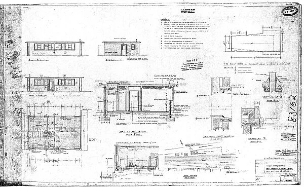 High Wycombe - New Offices for P. W Inspector and Staff - Elevations and Sections [1958]