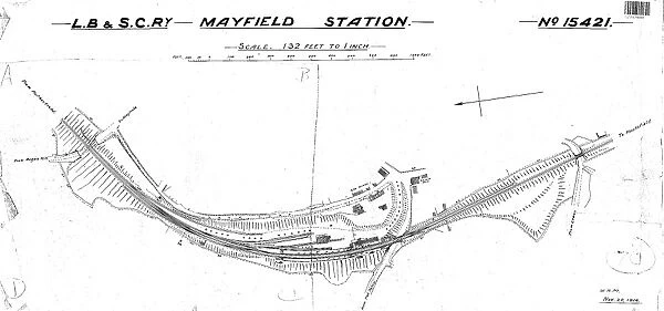 L. B & S. C. R Mayfield Station Track Layout [1916]