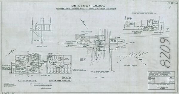 L. M. S. & G. W. Joint Longbridge - proposed office accomodation for goods and passenger department (not dated)