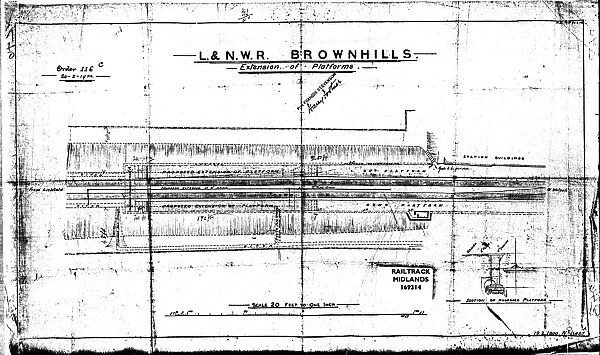 L & N. W. R Brownhills Stations - Extension of Platforms [1900]