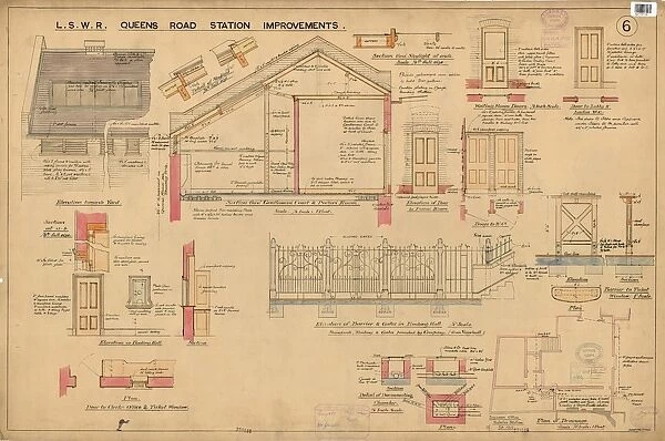 L. S. W. R Queens Road Station Improvements Drawing no. 6 [1908]