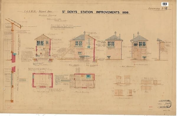 L & S. W. R. Signal Box Standard drawing - St. Denys Station Improvements, Drawing No. 8 [1898]