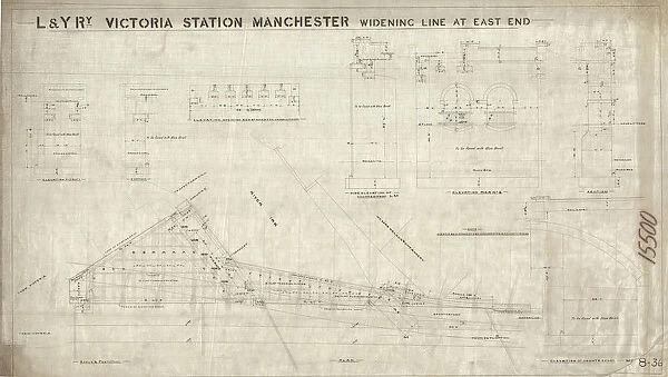 L+Y Railway Victoria Station Manchester Widening Line at East End [ND]