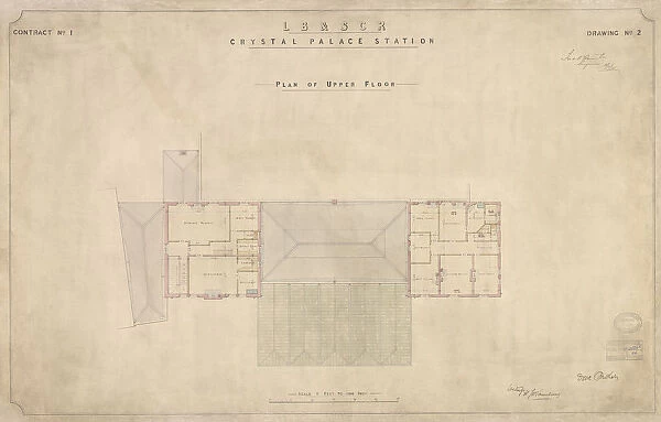 LB & SCR Crystal Palace Station - Plan of Upper Floor